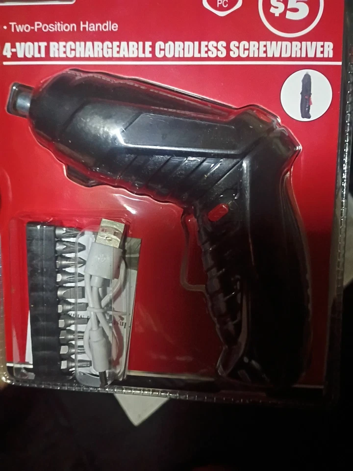 Cordless Electric Screwdriver Screw Gun with LED Light, Battery Op - Image 3 of 4