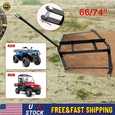 66”/74'' Drag Harrow Steel Driveway Drag w/ Pin Hitch Tow Behind Landscape Rake