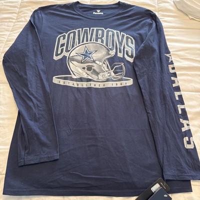 Dallas Cowboys Fanatics Long Sleeve Tee Helmet Design Size L NWT