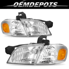 Chrome Headlights For 1997-2005 Chevy Montana/Venture/Silhouette Left+Right Pair