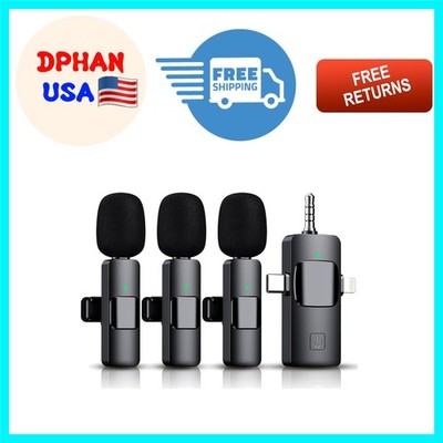 3 in 1 Wireless Lavalier Microphone: Perfect for Vloggers & Streamers - 12HR ...