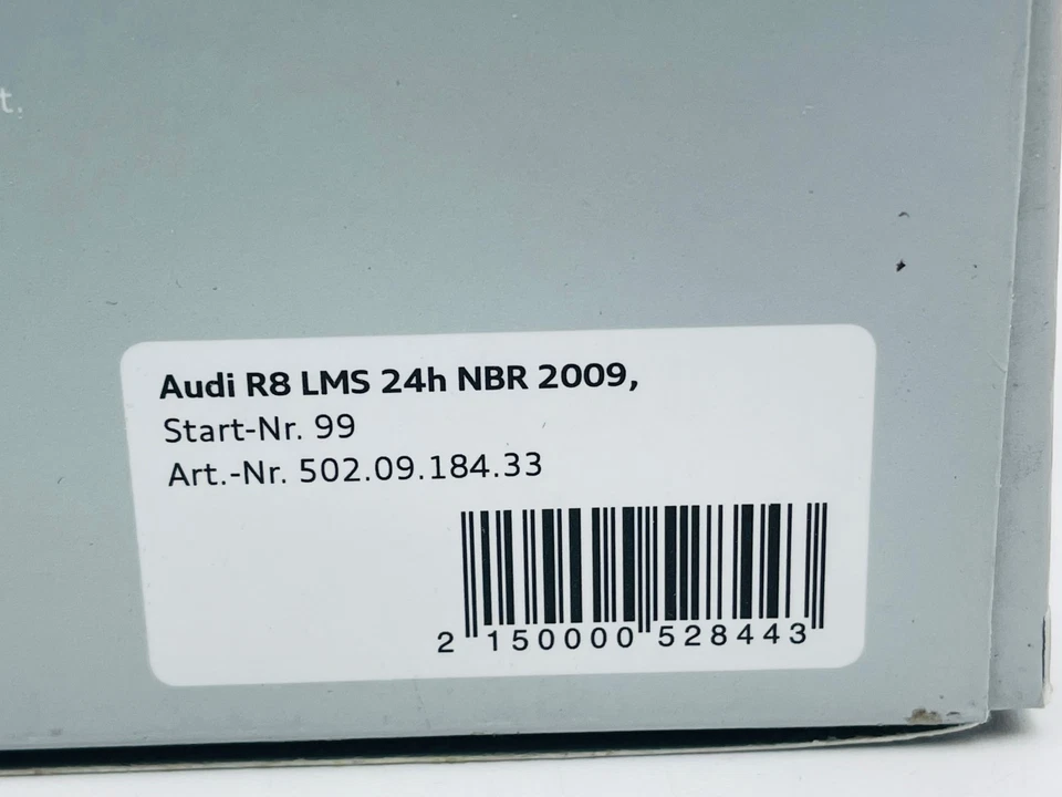 SCHUCO 5020918433 AUDI R8 LMS n°99 Nurburgring 2009 1.43 - Photo 2/4