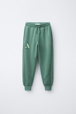 NEW Zara Active Edition Boys Green Drawstring Jogger Sweatpants Size 7-8years