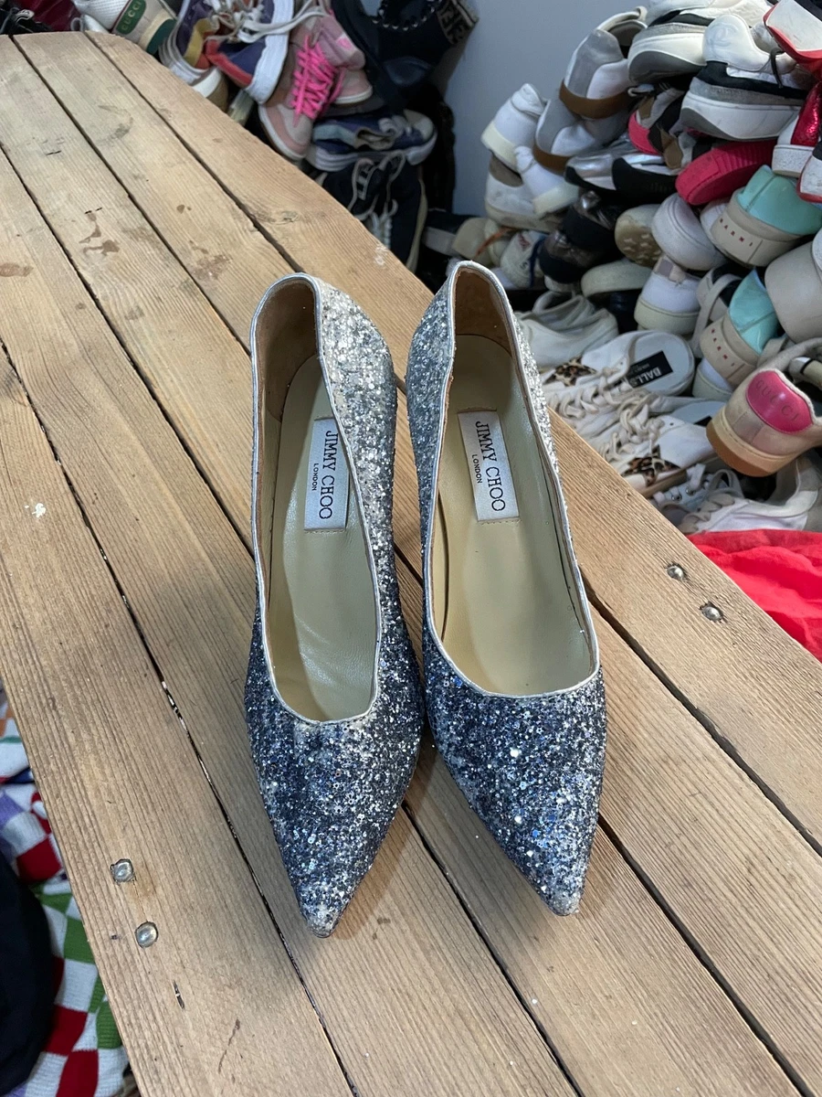 Jimmy Choo Silver Heels for Women for sale - eBay