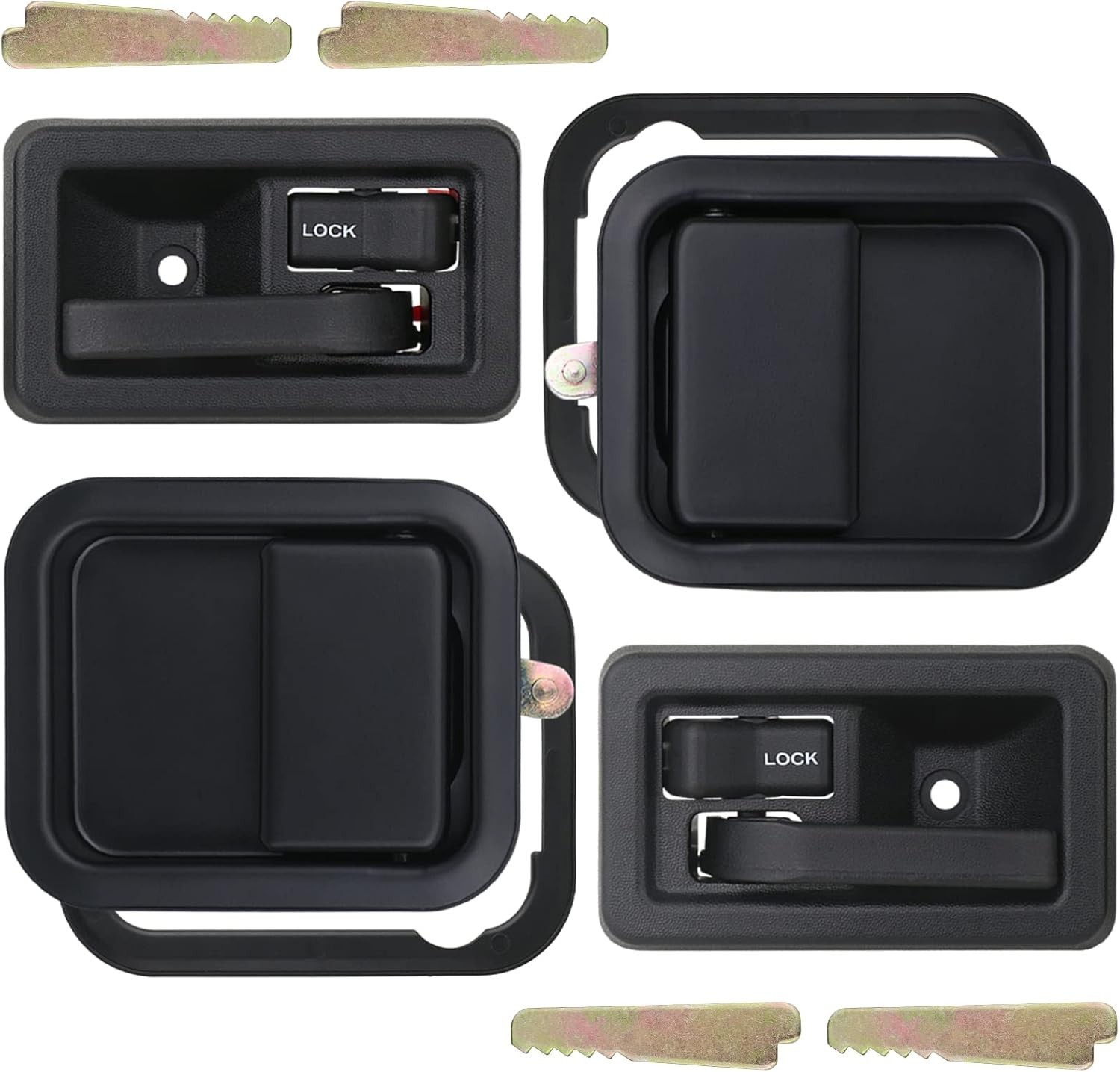 Exterior & Interior Door Handles W/Keepers - Jeep Wrangler YJ TJ 1991-2002