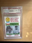 1979 TOPPS NOLAN RYAN / WALTER JOHNSON STRIKEOUT LEADERS CARD #417 GRADED PSA 8