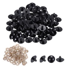 30mm Safety Eyes, 80 Set Plastic Craft Eyes with Washers, Black