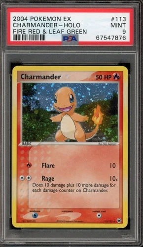 Pokemon Charmander EX Fire Red & Leaf Green Holo Secret Rare #113 PSA 9 Mint