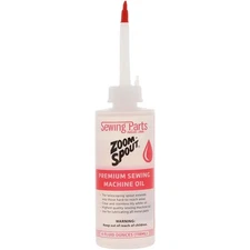 Premium Sewing Machine Oil with Zoom Spout Oiler | 4FL OZ of Stainless Lily
