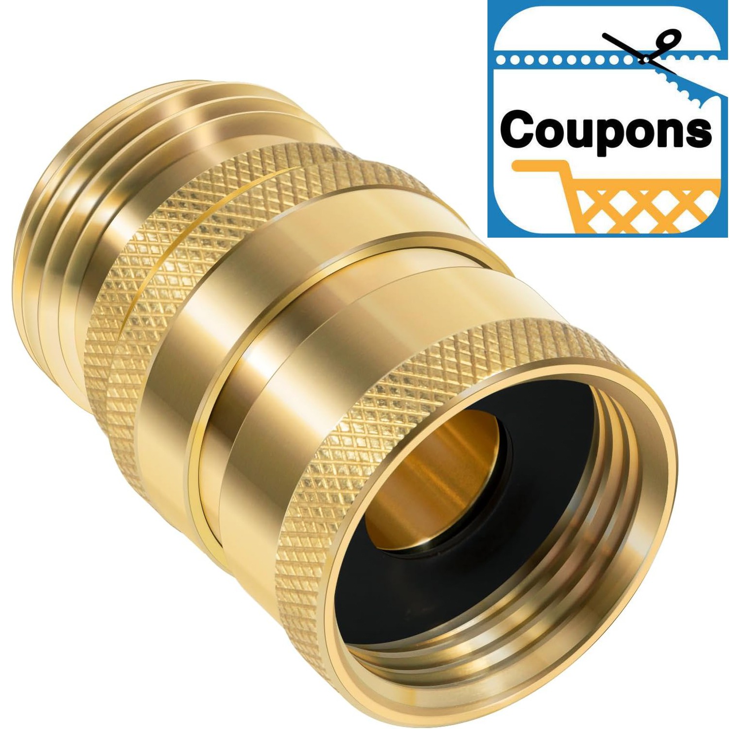 for Dramm 22729 Brass Hose Coupler Quick Disconnect Connect 3/4” GHT Male Female