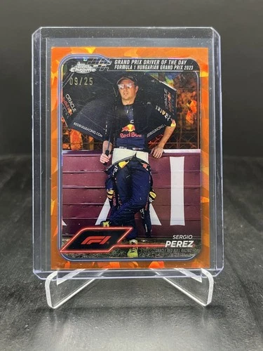 2024 Topps Chrome Sapphire Formula 1 F1 Sergio Perez Orange 09/25 #169