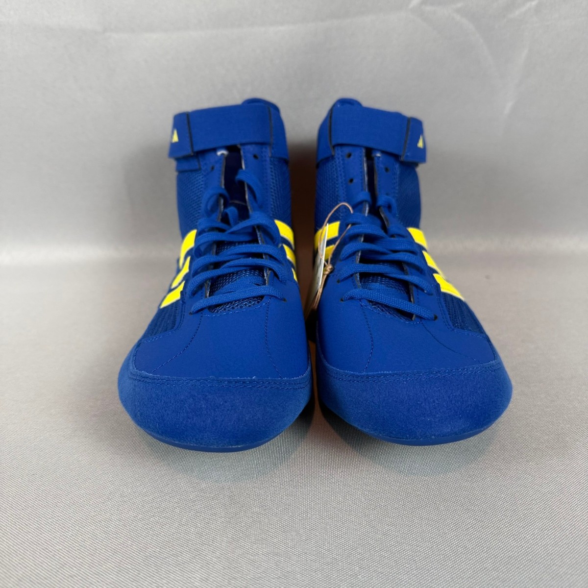 Adidas HVC 2 Adult Wrestling Shoes Mens 10 Blue Yellow‎ FV2473 New NIB Adidas HVC 2 Wrestling Shoes - Grey/Yellow main image 4