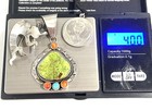 Native American Sterling Silver Green Turquoise Pendant Lot - SILVERMINE MFG 40g — photo 7