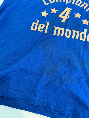Puma Italy Futbol Shirt Large Blue Campioni 4 Del Mondo World Cup Soccer Retro - Picture 3 of 9