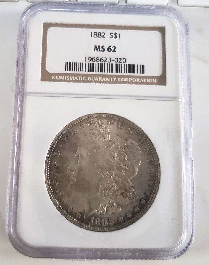 ・１８９８年・製作枚数１，２００枚・２２cm・ ・ MS 62 Graded 1882 Year Morgan US Dollars (1878-1921) for sale | eBay