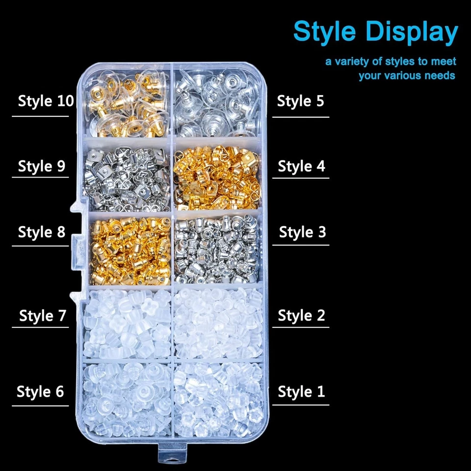 Pendiente seguro de plástico mariposa con forma de bala de goma transparente 1080 un. Foto 4 de 4