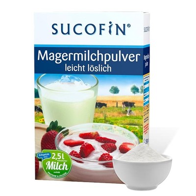 SUCOFIN Magermilchpulver leicht löslich 54 x 250g Ideal als Kaffeeweißer