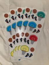 5 Mrs Grossmans Basketball Stickers Sports Dunk High Tops 3 Point Shot Net