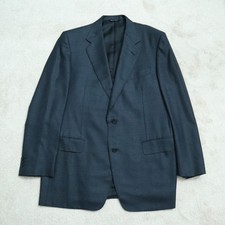 Canali Blazer 42R 7 Blue Silk Wool Jacket Coat Italy Men
