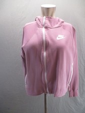 NIKE Size M Womens Pink Cotton Full Asymmetric Zip Pocket Athletic Jacket 783
