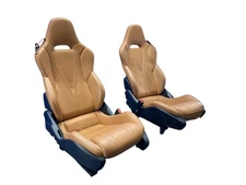2018-2023 MCLAREN 720S FRONT LEFT RIGHT SEAT ASSEMBLY SET BEIGE LEATHER