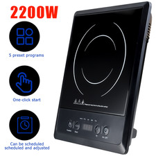 Portable Electric Induction Hob Single Cooker Hot Plate Hobs Cooking Stove 2200W