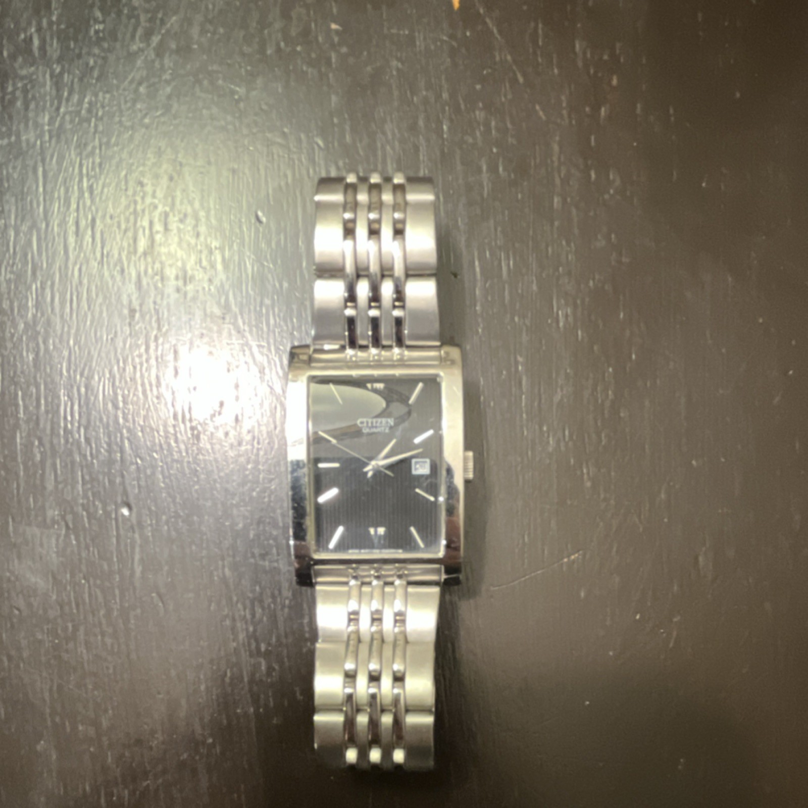 Citizen Men's Rectangular Silver Stainless Steel … - image 1