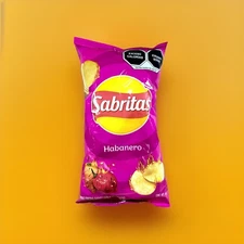 Sabritas Mexican Chips 6- Pack Habanero Flavor Spicy Habanero 