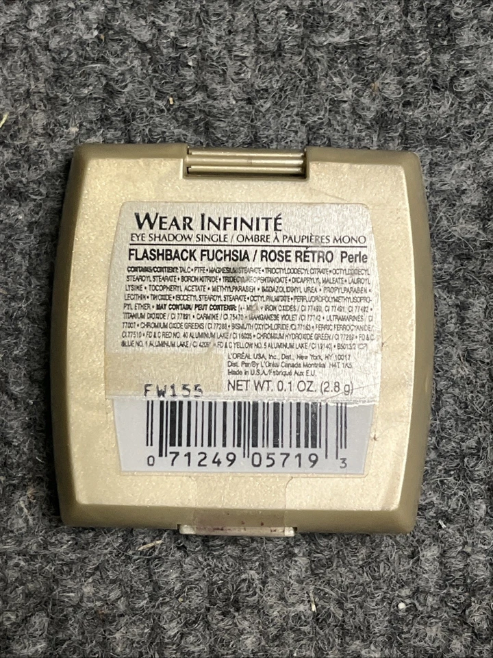 L'oreal Wear Infinite Eye Shadow Single Perle FLASHBACK FUCHSIA 0.1 0z.  x2 - Image 2 of 2