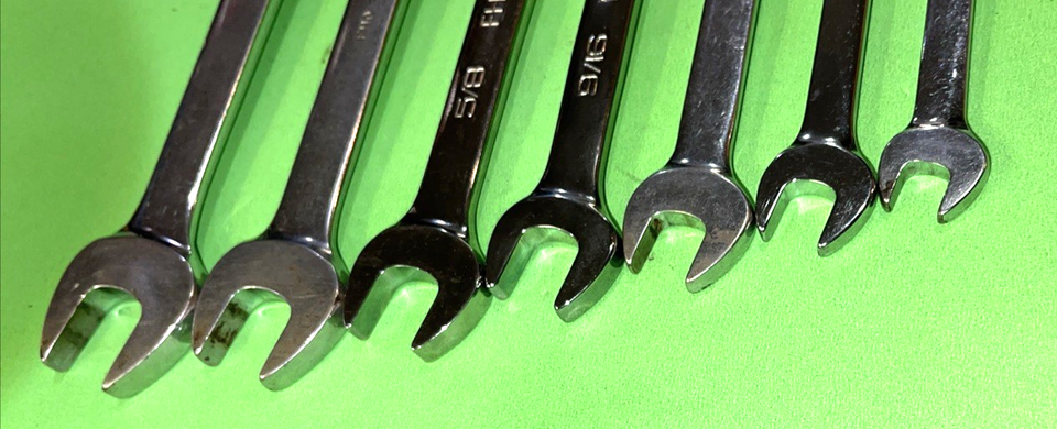 Sae Tools SNAP-ON TOOLS 7 PIECE SAE. COMBINATION FLEX-HEAD/OPEN-END WRENCH SET ...