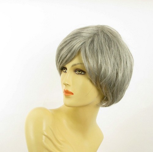 Perruque femme grise cheveux lisses ref LANA 51 - Picture 2 of 8