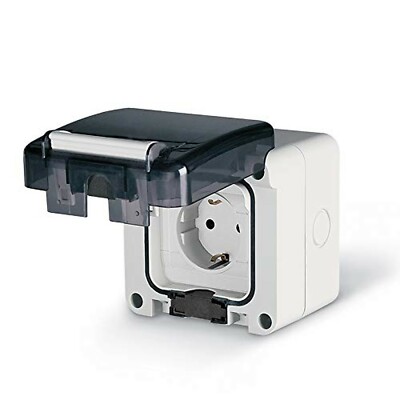 Aufputz Schuko Feuchtraum Steckdose IP66 Hergestellt in der EU