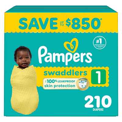 Pampers Swaddlers Diapers   Soft & Gentle Care, Size 1, 210 ct., 8-14 lbs.