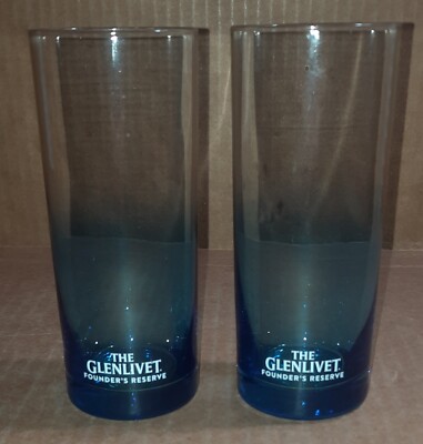 Glasses Drinking Highball ''THE GLENLIVET Founder's Reserve'' Ombre Blue x2