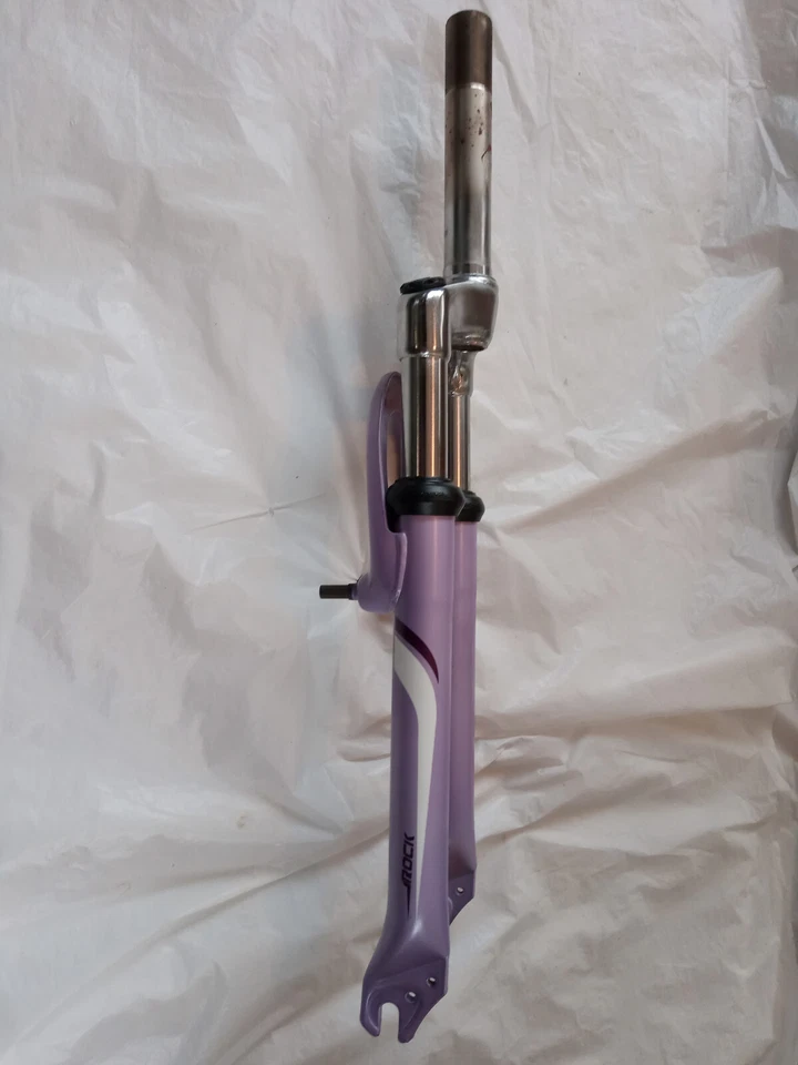 New 24" Lilac Steel BIKE SUSPENSION FORKS 1 1/8" x 155mm threaded Stem V brake - Image 4 of 4