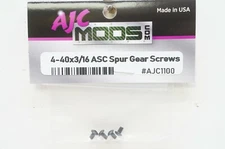 AJCMods Spur Gear Screw Replaces Associated #6568 4-40 x 3/16 (4pc) RC10, B2, B3