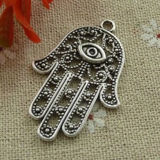 Free Ship 40pcs tibetan silver hand charms pendant 42X28mm L-1172
