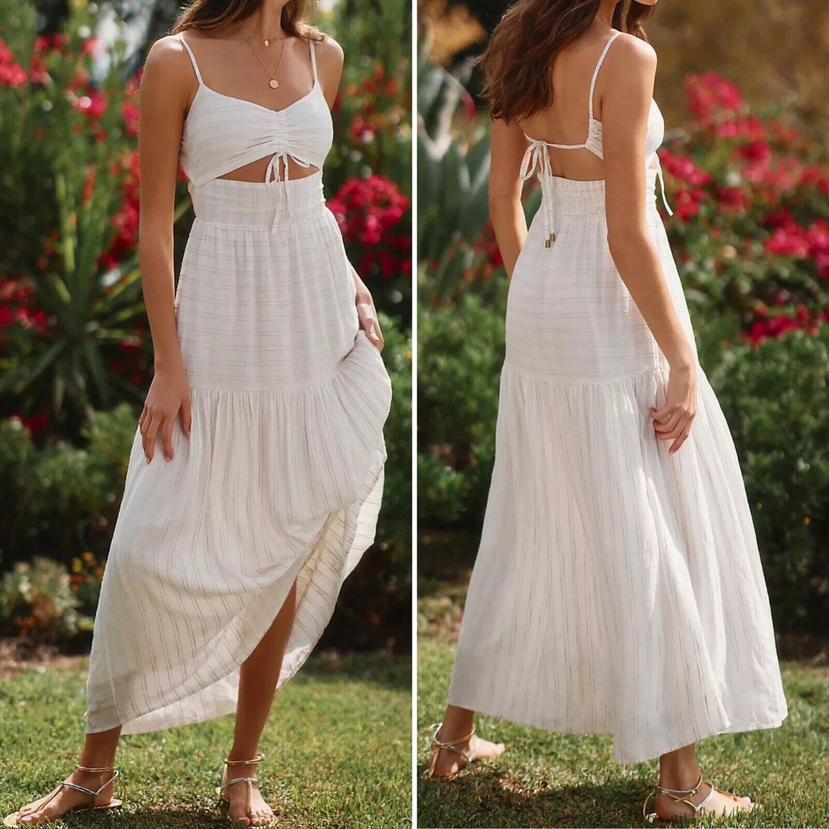 White maxi dress size cheap 16