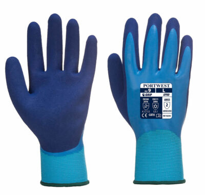 Portwest AP80 Liquid Pro Waterproof Glove with Latex Foam Dipped Palm Grip ANSI