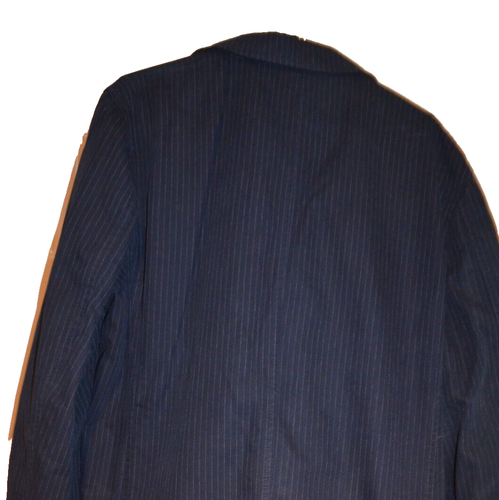 CHAQUETA DEPORTIVA DE ALGODÓN A RAYAS AZULES LINEA ROPA INTELIGENTE CLÁSICA PARA HOMBRE XL - Imagen 7 de 8
