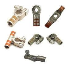 Tinned Copper Battery Terminal Connector Crimp Solder Lot - 6 to 4/0 Gauge - USA