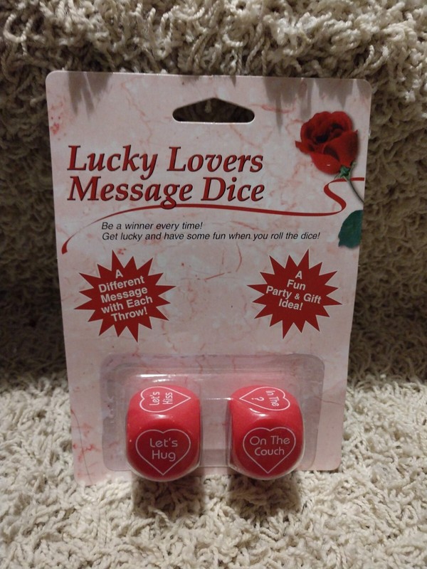 NIB NEW LUCKY LOVERS MESSAGE DICE - VALENTINE'S DAY GIFT, ROMANCE GAME