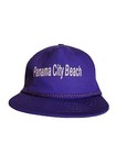 Vintage 1980s Trucker Hat Cap Strapback Panama City Beach Spellout Rope VTG 80s