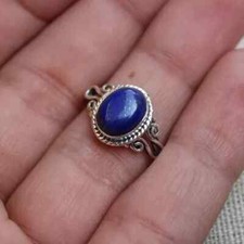 Lapis Lazuli Gemstone Ring 925 Sterling Silver Jewelry Women Gift Jewelry Ring