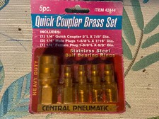 Central Pneumatic Quick Coupler Brass Set 5 P...