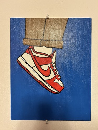 Custom Hand Painted Red Nike Dunk