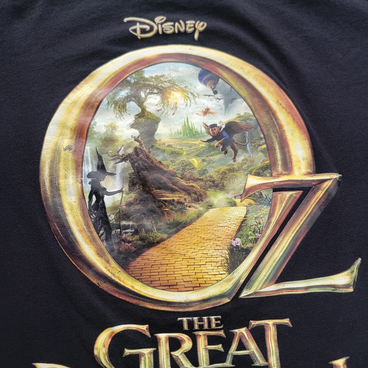 Disney Oz The Great And Powerful Size Large Black Graphic T-Shirt 