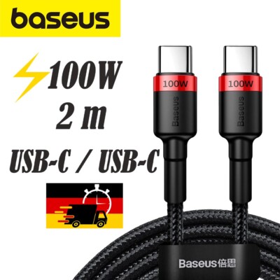 Kabel 100W 5A USB-C für USB-C Baseus Schnellkabel Schnellladenkabel Datenkabel