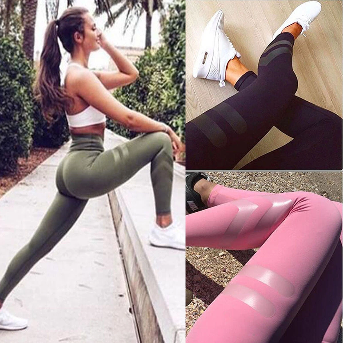 Women Leggings Anti-Cellulite High Waist Push Up Yoga Pants TikTok Butt Lift