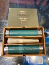 Brooks leather slender bicycle grips. lock on